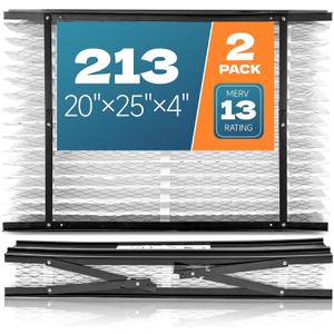 2-Pack 213 Replacement Filter Compatible with AprilAire Whole House Air Purifiers, Models 1210, 1620, 2210, 2216, 3210, 4200, MERV 13, Size: 20x25x4(Actual Size 20.66''x25.19"x4)