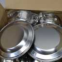 12 Pack Stainless Steel Coffee Cup Set, 6.8 oz Coffee Cups Mugs with Saucer and Spoon Double Wall Espresso Silver Cup with Handle for Cappuccino, Tea, Milk, Ideal Gift for Espresso Tea Lover, Coffee cup: about 3.54 x 1.97 inches