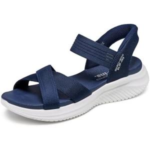 Skechers womens Ultra Flex 3.0 Sandal Never Better, Navy Size 8.5