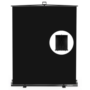 RAUBAY 5′ x 6.9′ Collapsible Black Screen