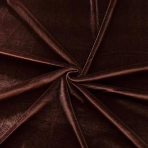 Stretch Velvet Fabric by The Yard for Apparel,Sewing,Crafting,Full Dress 93% Polyester 7% Spandex 63" Wide (2Brown,3Yards) (Brown2)