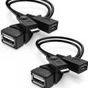 ANDTOBO 2-in-1 Micro USB (OTG Cable with Power) Adapter Replacement for Fire Stick 4K /Host Devices/PlayStation Classic etc- 2 Pack