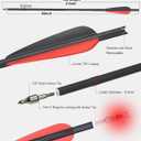 TOPARCHERY Crossbow Bolts 20 Inch（12pcs） with Lighted Nocks(6pcs), Carbon Crossbow Arrows for Practice Outdoor Hunting