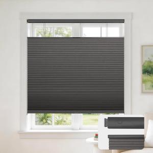 No Drill Cordless Blackout Cellular Shades,White,34.5" Wx64'' H
Bottom Up Top Down,99% Total Darkness,Free-Stop, Thermal Insulation,Privacy Protection, For Bedroom, Living Room and Studies