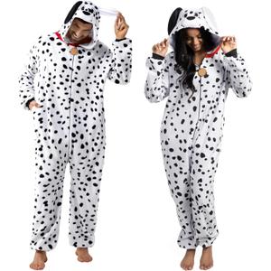 Spooktacular Creations Halloween Dalmatian Dragon Triceratop Unisex Costume, Adult Animal Costume Halloween Costume Party (Large)