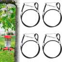 4 Pcs Wire for Bird Feeder Hook 18in Hanging Steel Cable with Carabiner Hook Hanging Chain Cable Rope for Bird Feeders Tree Planters Lanterns Yard Easter Decorations