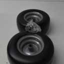 13x6.50-6 Flat Free Tire and Wheel with 3/4" & 5/8" Bearings, 13x6.50-6 Lawn Mower Tires for Zero Turn Mower, Riding Lawn Mower for Commercial Grade Lawn, 4"-7.2" Centered Hub (Gray-2 Pack)