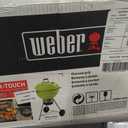 Weber Master-Touch Charcoal Grill, 22-Inch, Spring Green – Premium Outdoor BBQ Grill with Tuck-Away Lid Holder & One‑Touch™ Cleaning System, Porcelain‑Enameled Kettle