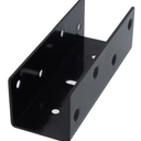 Fort Black Painted 8x2 Mounting Tie Channel T1-BK Pack of 26