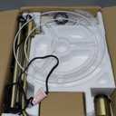 Nintiue Dimmable Floor Lamp, 1000 LM LED Edison Bulb Included, Arc Floor Lamps for Living Room Modern Standing Lamp Tall Lamps for Living Room Bedroom-Brass (Brass-Linen Shade)