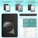 Detachable Magnetic Case for All-New 7" Kindle Paperwhite 12th Gen &Kindle Colorsoft 2025 with Hand Strap, PU Leather Cover and Transparent Hard Back Shell with Auto Sleep/Wake,Beige