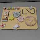 Wooden Montessori Busy Board for 1 Year Old, Sensory Activity Board for Toddlers 2-4, Montessori Baby Fine Motor Skills Toy, Educational Travel Gift for Kids