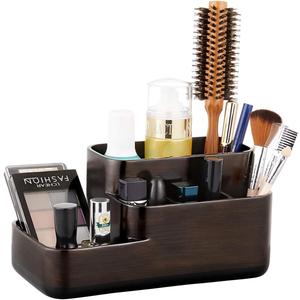 zccz Bathroom Organizer Toothbrush Holders - Electric Toothbrush and Toothpaste Holder for Bathrooms - Tooth Brushing Holder Bathroom Sink Organizers Countertop Storage, Oil Rubbed Bronze (Orb)