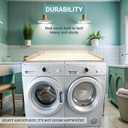 Skywin Washer Dryer Countertop 54 x 30 Inches, Single Real Solid Wood Butcher Block (Unfinished Plain Wood Surface) for One Unit Only (Washer or Dryer), Countertop Over Laundry Machine, Large