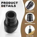 Pushglossy 150 Set Stair Baluster Connectors for 3/4 Inch Balusters, Round Railing Base Adapters with Screws for Staircase Handrail, Plastic Deck Railing Connectors for Indoor Outdoor Stair Parts