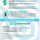 Steripod Clip-On Toothbrush Protector, Green and Blue, 2 Count