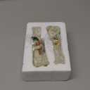 Newman House Studio Easter-Decorations Bunny-Decor Spring-Figurines Table-Centerpiece - 2PC Spring Decorations Resin Rabbits with Carrot and Flower Tabletop Ornaments for Home Farmhouse 4.5H inch