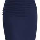 PRETTYGARDEN Skirt Sets Women 2 Piece Outfits Summer Outfits 2025 Going Out Crop Tops Long Maxi Skirts Beach Vacation Clothes (Small, Navy)