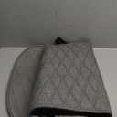 Universal Grey Anti-Slip Rear Car Seat Cover Size M - Faux Linen Bottom Bench Seat Cushion Fits Most of Vehicles Cars Truck SUV Van - Automotive Long Back Seats Protectors with Storage Pocket, Grey