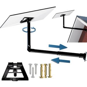 Starlink Gen 3 Wall Mount Kit, Adjustable Heavy Duty Long Wall Mount Extension for Standard Gen 3 Dish, Starlink Standard Mount Gen 3, Mounting Kit for Long Eave Roof & Exterior Wall Installation