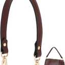 PH PandaHall 18 Inch Genuine Leather Purse Strap, Short Bag Strap Puse Handle Brown Bag Handles Replacement Handbag Strap for Women DIY Handbag Underarm Bags Shoulder Bags Repairing