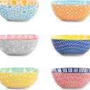 Selamica Ceramic 2.6 OZ Square Dipping Bowl Set, Soy Sauce Dish 3 inch Small Bowls for Ketchup Condiments Side Dish BBQ, Ramekins Oven safe, Stackable, Set of 6, Assorted Colors