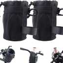 2 Pack Bike Cup Holder Bag Bicycle Handlebar Water Bottle Holder with Mesh Oxford Pocket Phone Drink Cup Holder for Mountain Bikes,Road Bikes,e-Bike,Kids Bikes,Wheelchairs,Cruisers, etc