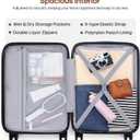 UKEIN 20Inch Carry On Luggage, Lightweight PC HardShell Suitcase with 360° Spinner Wheels, TSA-Approved, Durable Airline Approved Rolling Luggage with Telescoping Handle, Ideal for 3-4 Day Travel