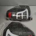 CROSSDESIGN LED Tail Lights Brake Light Assembly w/Wiring Harness w/o Bulbs Compatible with 2009-2014 Ford F150 Left & Right Side Clear Lens Black Housing w/white light bar (Only Fit LED Style)