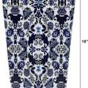 Nearly Natural 18in. Oriental Blue and White Classic Metal Planter