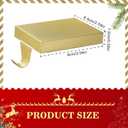 4 Pack Christmas Stocking Holder Bases - Mantel Stocking Hangers Hanging Hooks for Fireplace Stand Holder Weighted Hangers for Xmas Holiday Decoration (Gold, 4)