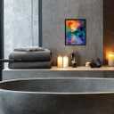 3 x Monet Style Colorful Wall Art Prints Black Swan In The Misty Lake Poster Canvas Art Wall Decor Picture For Bedroom Dorm Office Bathroom Wall Decor Aesthetic Home Artwork 8"  10" With Framed (BK07.)