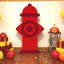 Briwooody 3ft Firetruck Birthday Party Decoration Fire Truck Themed Cardboard Cutout Standup Photo Props Party Back Drops for Birthday Baby Shower Anniversary Supplies (Fire Hydrant)