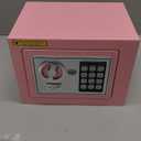 TENAMIC Safe Box 0.23 Cubic Feet Electronic Digital Security Box, Keypad Lock Box Cabinet Safes, Solid Alloy Steel Office Hotel Home Safe, Pink