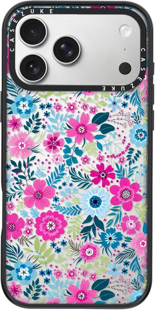 Clear TPU Phone Case Cover for iPhone 17 Pro with Design, Drop Protection, Floral Case for Girl Women, Flower1