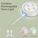 2 Pack Rechargeable Grow Light for Indoor Plants, Cordless Magnetic Plant Lights for Indoor Growing, 6500k Full Spectrum LED Lighting with Timer & Remote, Stepless Dimming for Plant Shelf