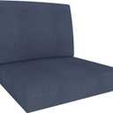 Covers & All Sunbrella Outdoor Deep Seat Cushion Set, 25" x 25.5" Deep Seat & Back Cushions, 5" Thick Foam Patio Cushions with Water-Repllent & UV Fade Resistant Covers, Patio Furniture Chair Cushions (Spectrum Indigo)