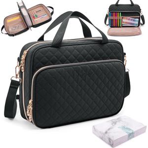 IMAGINING Large Bible Case with Bible Cover for Women - Bible Carrying Case with Shoulder Strap - Bible Bag Packed in Gift Box - Bible Carrier with Pockets for Bible Study Suppliers - Bible Gift Girls