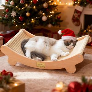 CHEERHOME PETS Sisal Cat Scratcher Bed for Indoor Cats Hammock for Scratching Pad Cat Chair Nartural Sisal Cat Scratch Post for Large Cat Scratcher Lounge(Extra Large)