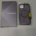 DEERLAMN Magnetic Matte Case for iPhone 11 with Screen Protector, [Compatible with MagSafe][Military Grade Drop Protection] Slim Translucent Shockproof Protective Phone Cover, Dark Purple