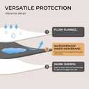 Luciphia Waterproof Pet Blankets for Couch Sofa Bed Cover Liquid Pee Proof Washable Soft Fluffy Large Dog Blanket Reversible Furniture Protection Paw Grey Medium57" x 40"