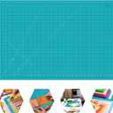 24"x36" Self Healing Cutting Mat, Sewing Mat for Crafts, Double Sided 5-Ply Table Cutting Board for Fabric Quilting Leather Modeling Hobby Project, Turquoise