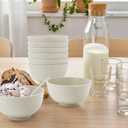 Wrova Wheat Straw Dessert Bowls 10oz Set of 8 - Unbreakable snack Bowls For kids - Mini Bowls for Ice Cream,Snack and Fruits - Microwave & Dishwasher Safe Appetizer Bowl Sets - Beige