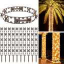 RGJ 12 Pcs Christmas Light Clips Hooks for Outdoor Strip Light, No Wrap Straps for Christmas Lights, Christmass Light Mounting Clips for Easy Holiday Lighting on Trees, Columns, Porch, Deck