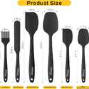 NileHome Silicone Spatula Set, 6 Pieces Food Grade Kitchen Utensils with Silicone Brush Heat Resistant BPA-free Rubber Spatula for Scraping, Baking, Cooking, Mixing