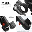 2 Packs Bike Motorcycle Phone Mount,[Ultra Metal] Bike Motorcycle Phone Holder with Security Lock, Bicycle Phone Mount with Soft Cushion & Adjustable Clip Compatible with 4.7''-6.8'' Phone