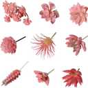 Mini Artificial Succulents, Fake Small Plants, Fake Succulent PlantArtificial Air Plants that Look Real, Faux Succulents Unpotted, for Party, Garden & Outdoor Home Dcor (9, Pink)