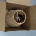 Glooglitter Small Clip-on Chandelier Rattan Lamps Set Shade Scalloped Lampshade 3"top x 6"bottom x 5-1/4"slant Height Empire Lamp Shade Chandelier or Accent Lamp(Paper Rope,Naturals,2 Pcs)