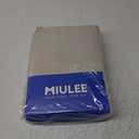 MIULEE Back Tab Cream Beige Curtains 96 Inch Long 2 Panels Set for Living Room Bedroom, Ivory Rod Pocket/Pinch Pleated Light Blocking Thermal Insulated Room Darkening Floor to Ceiling Blackout Drapes