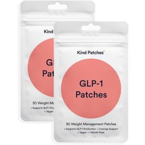GLP - 1 Patches by Kind Patches for Unisex - 30 Count Patches - Pack of 2 GLP - 1 Patches by Kind Patches for Unisex - 30 Count Patches - Pack of 2